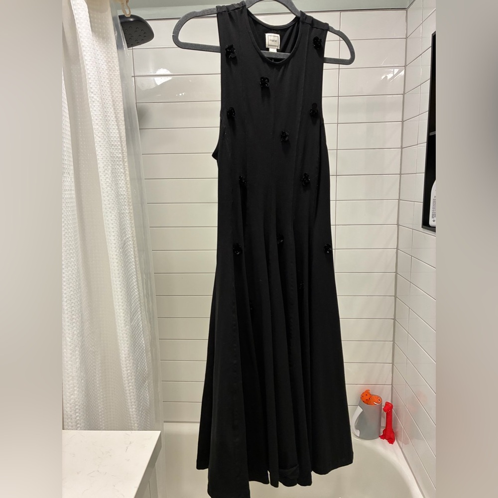 New Maeve Black Beaded Midi Dress